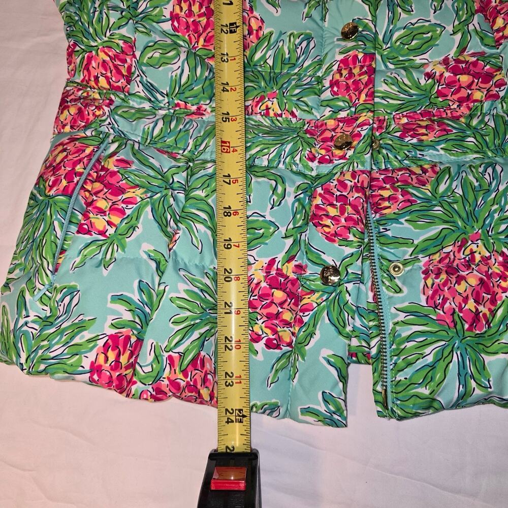 Lily Pulitzer Spike The Punch Zip Button Duck Down Puffer Vest Size Large - Picture 5 of 6